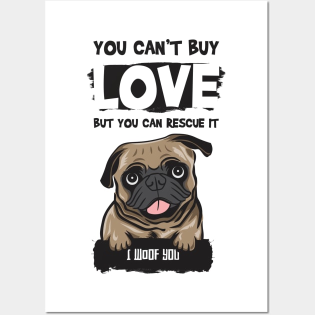 Pug Dog Wall Art by Insomnia_Project